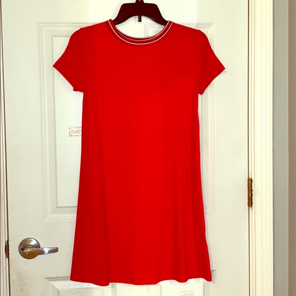 Orange T-shirt dress